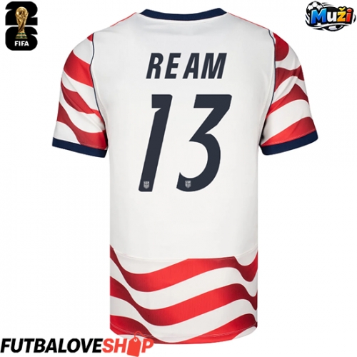 Dres Spojené štáty Tim Ream #13 Domáci MS 2026 Krátky Rukáv
